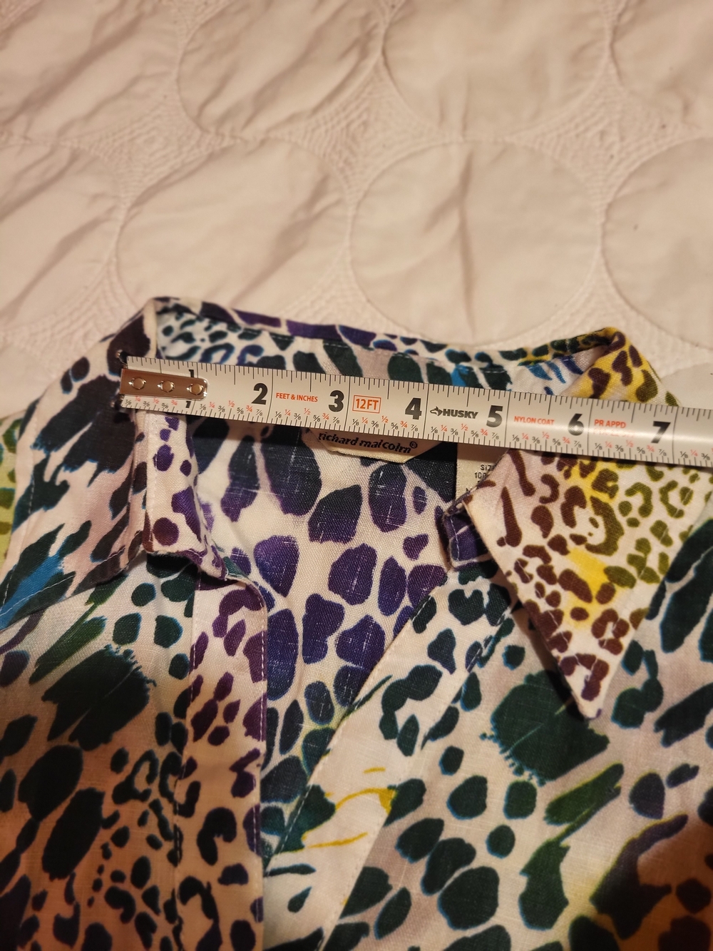 Richard Malcom Women’s Multicolor Animal-Print Button Front Shirt - Picture 10 of 13